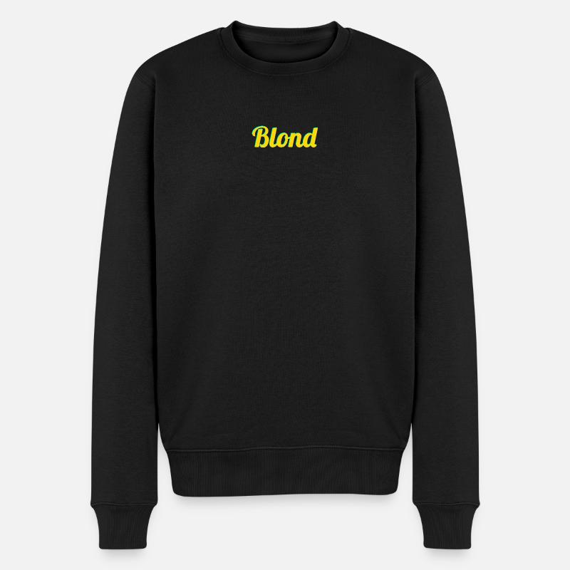 BLOND - Männer Premium Bio Pullover - Schwarz