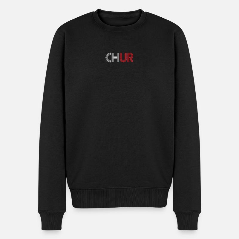 CHUR - Männer Premium Bio Pullover - Schwarz