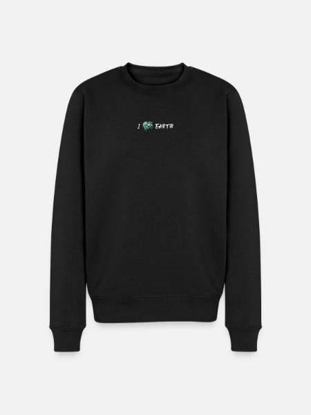 I love the earth white - Men's Premium Organic Jumper - black