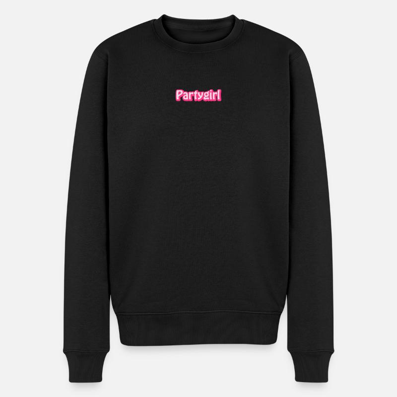 Partygirl - Männer Premium Bio Pullover - Schwarz