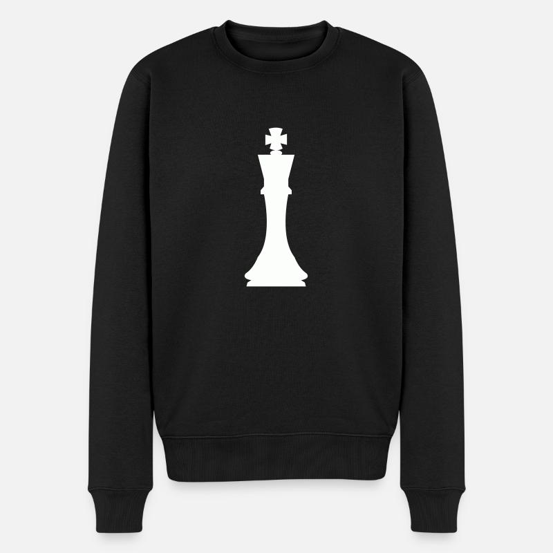 Pièce d’échecs roi - Pull Premium bio Homme - noir