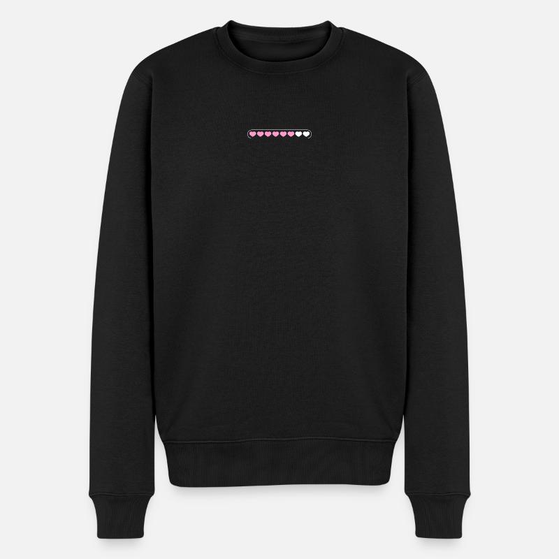 Belastung des Herzens - Männer Premium Bio Pullover - Schwarz