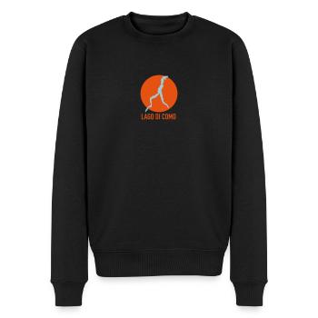 LAGO DI COMO - Lake Como - Men's Premium Organic Jumper - black - Front - Nico (187cm)