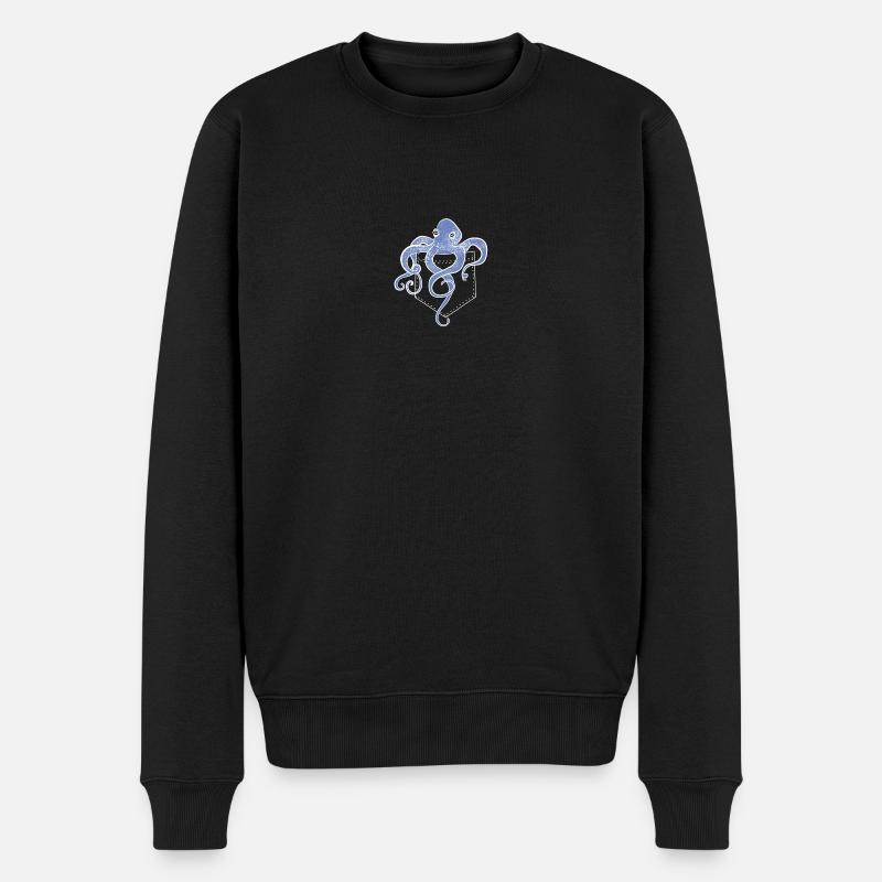Bleu mignon Octopus - Pull Premium bio Homme - noir