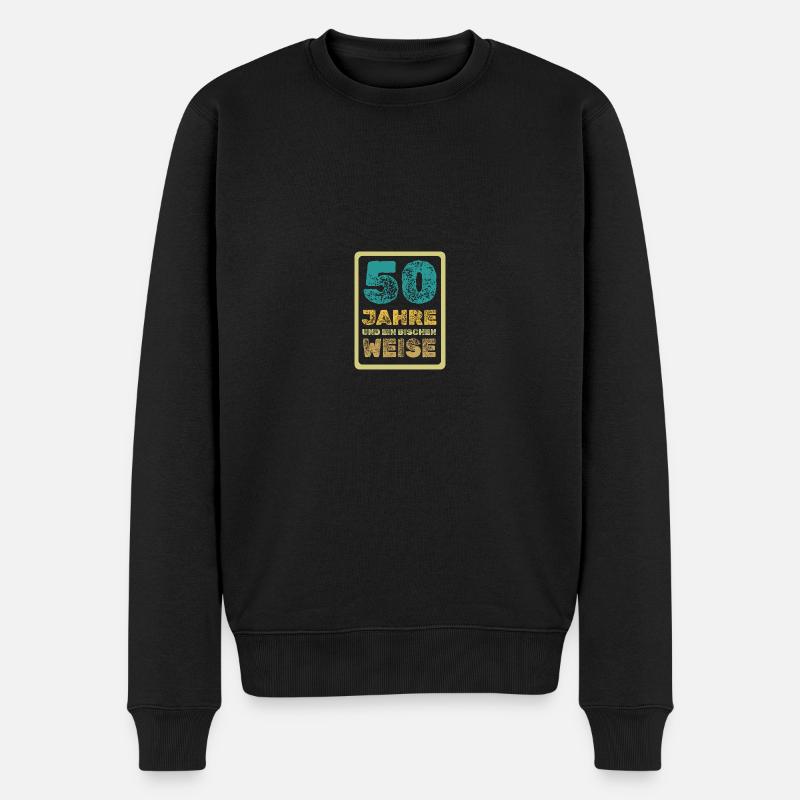 50 - Männer Premium Bio Pullover - Schwarz