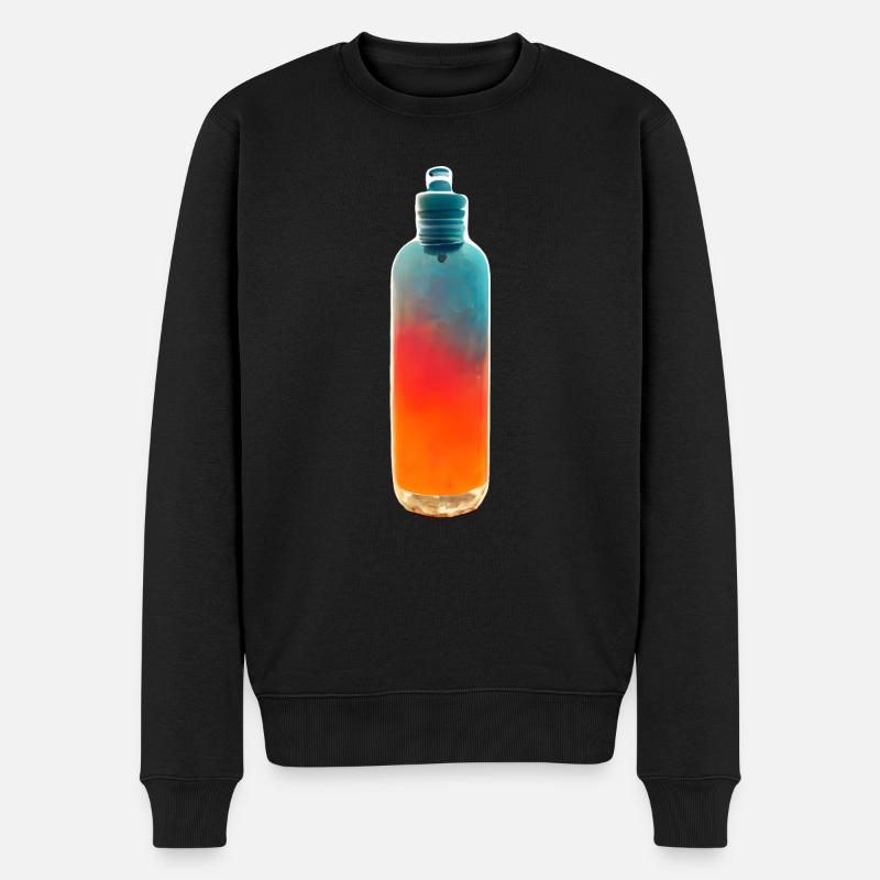 Wasserflasche Retro Sport - Männer Premium Bio Pullover - Schwarz
