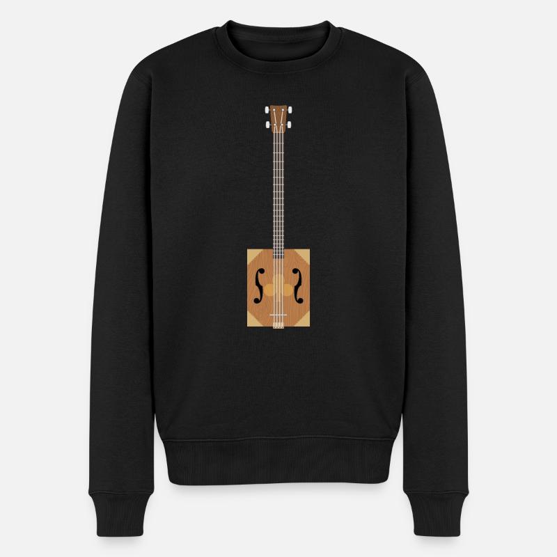 Cigar Box Guitare - Pull Premium bio Homme - noir