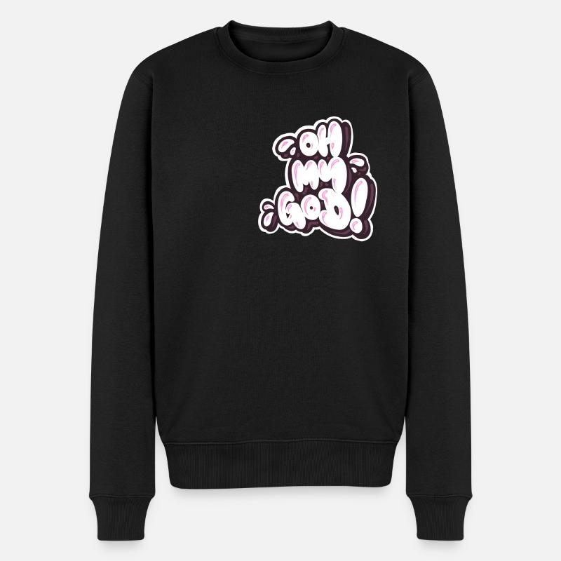 Oh my God - Männer Premium Bio Pullover - Schwarz