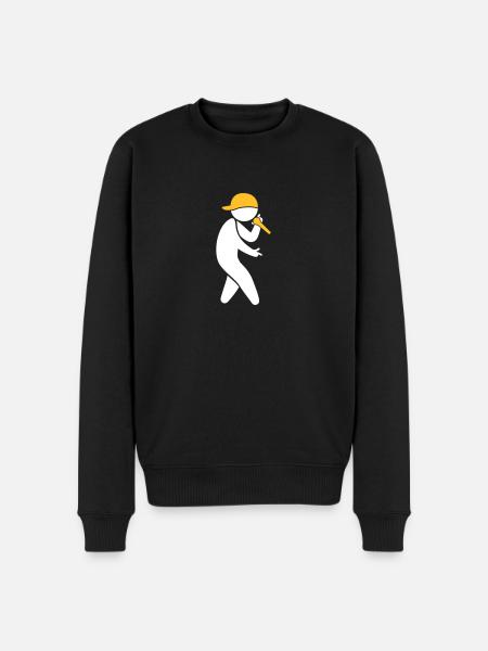 Hiphop Rapper - Männer Premium Bio Pullover - Schwarz