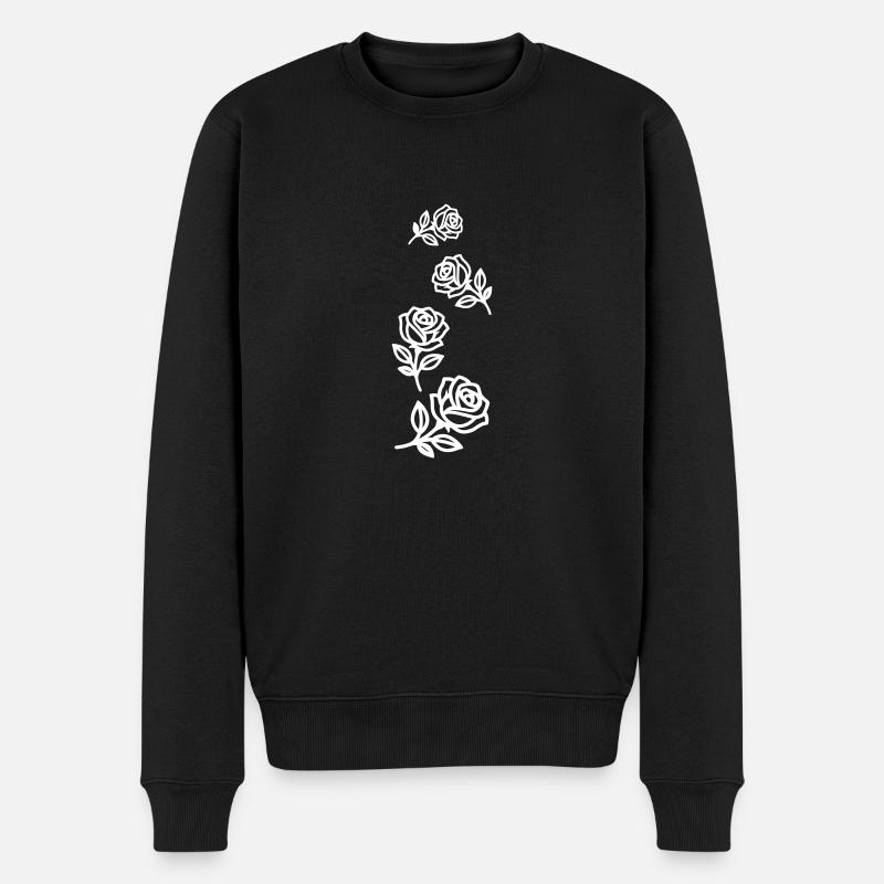 Roses Fleurs - Pull Premium bio Homme - noir