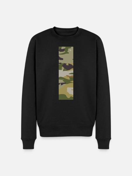 Camouflage letter I - Men's Premium Organic Jumper - black