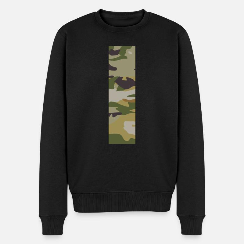 Tarnbuchstabe I - Männer Premium Bio Pullover - Schwarz