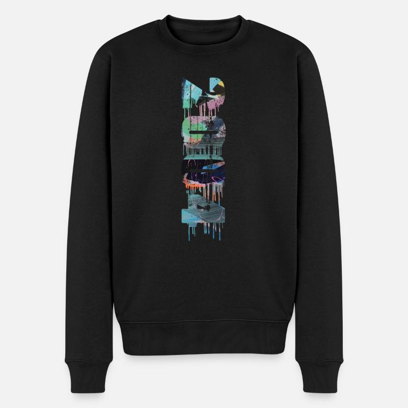 2004,jahrgang,18,geburtstag,graffiti,malerei - Männer Premium Bio Pullover - Schwarz