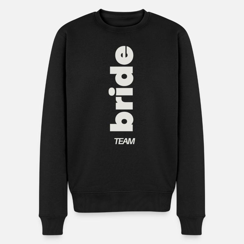 Team Bride - Männer Premium Bio Pullover - Schwarz