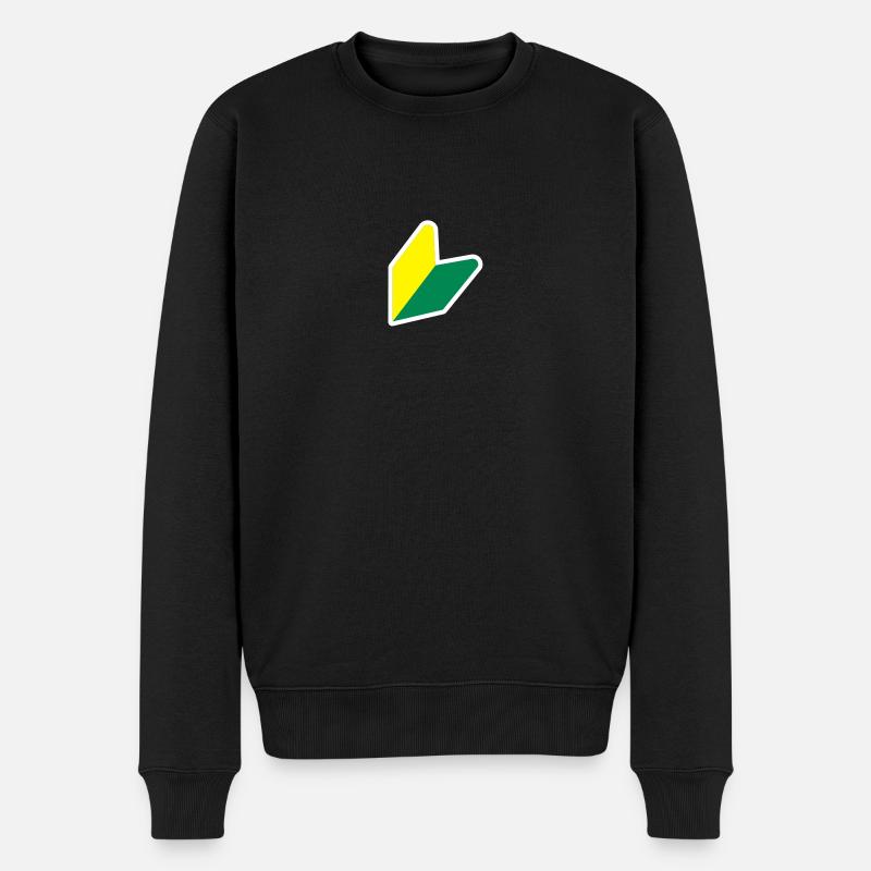 Wakaba - Männer Premium Bio Pullover - Schwarz