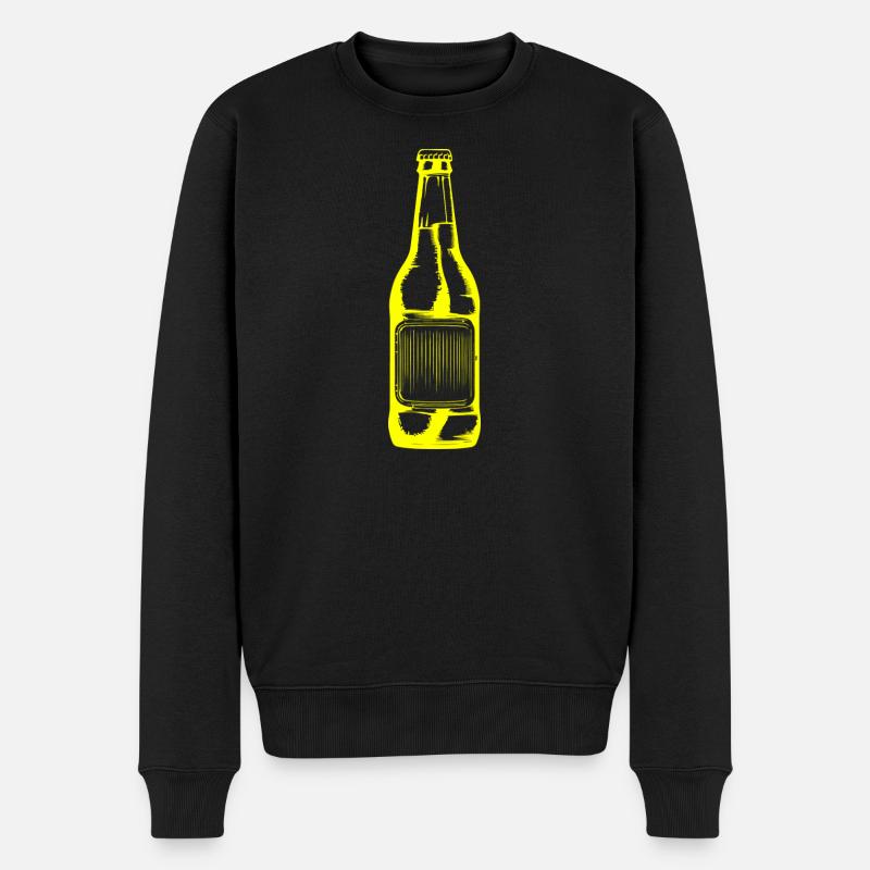 Bierflasche Bier - Männer Premium Bio Pullover - Schwarz