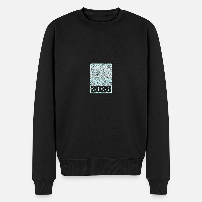 Jahr 2026 - Männer Premium Bio Pullover - Schwarz