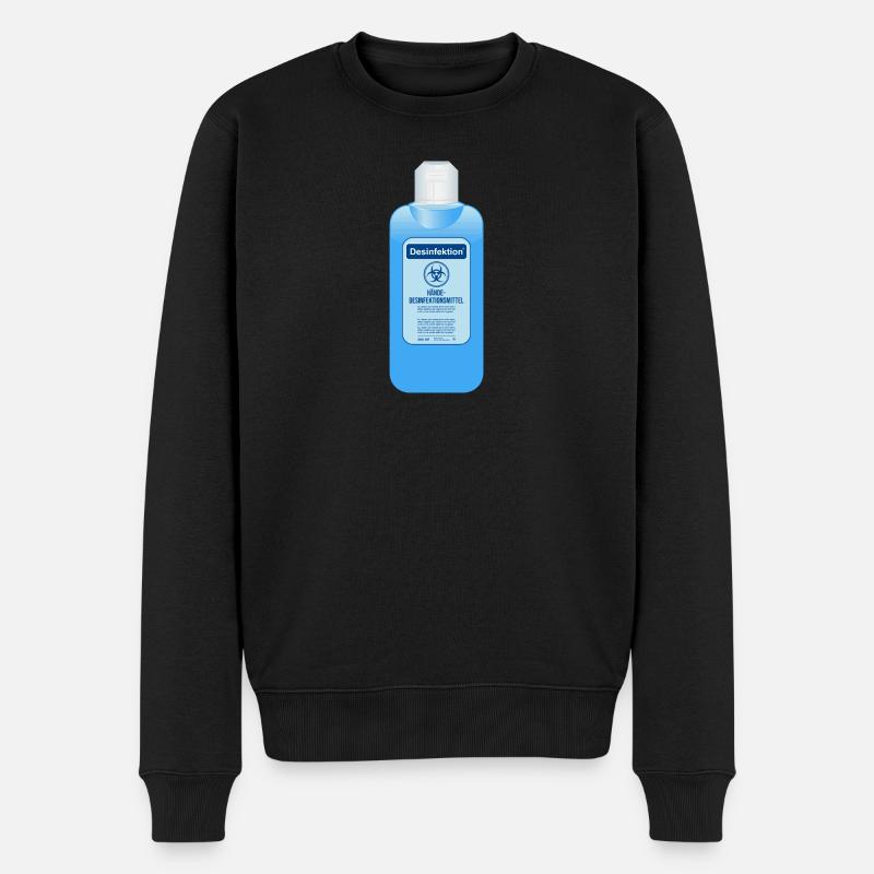Desinfektionsmittel Corona Virus - Männer Premium Bio Pullover - Schwarz