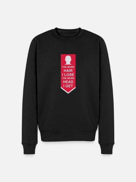 I get more head - Men's Premium Organic Jumper - black