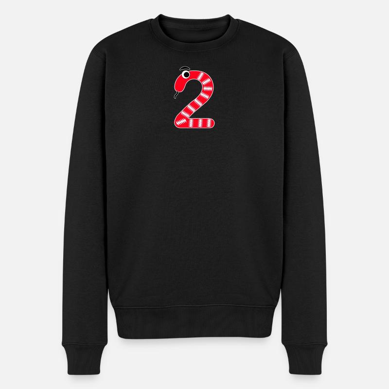 Numéro 2 Snake Rouge Enfants - Pull Premium bio Homme - noir
