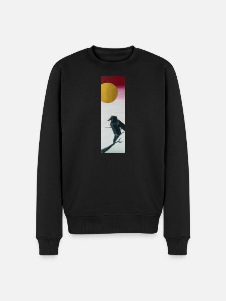 Origami Raven - Men's Premium Organic Jumper - black