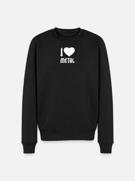 I LOVE HEAVY METAL - Men's Premium Organic Jumper - black