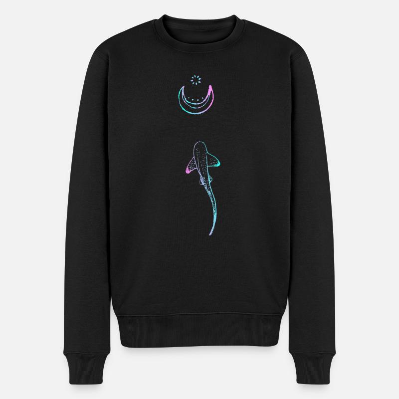Maori Shark Moon Tattoo - Idée cadeau - Pull Premium bio Homme - noir