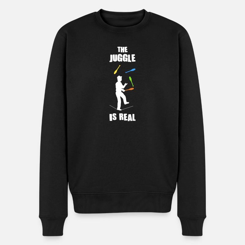Circus Jonglieren Künstler Jongleur Geschenk - Männer Premium Bio Pullover - Schwarz