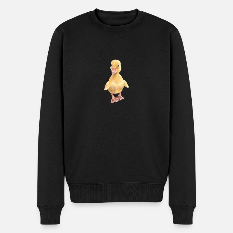 Küken - Männer Premium Bio Pullover - Schwarz