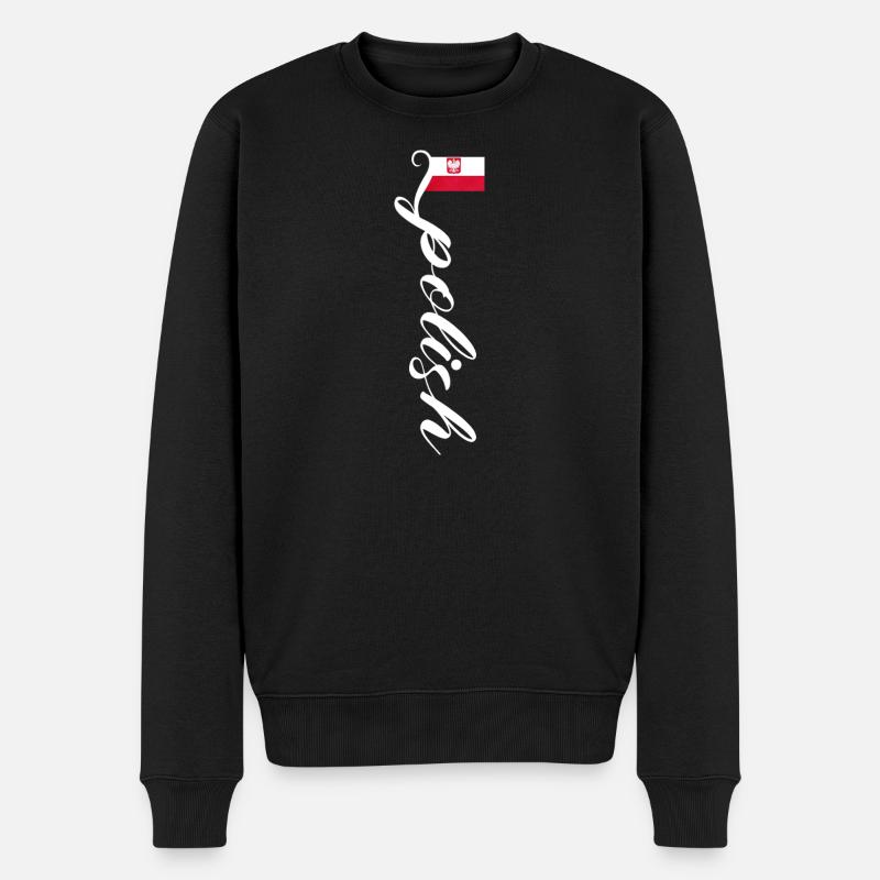 Polen - Männer Premium Bio Pullover - Schwarz