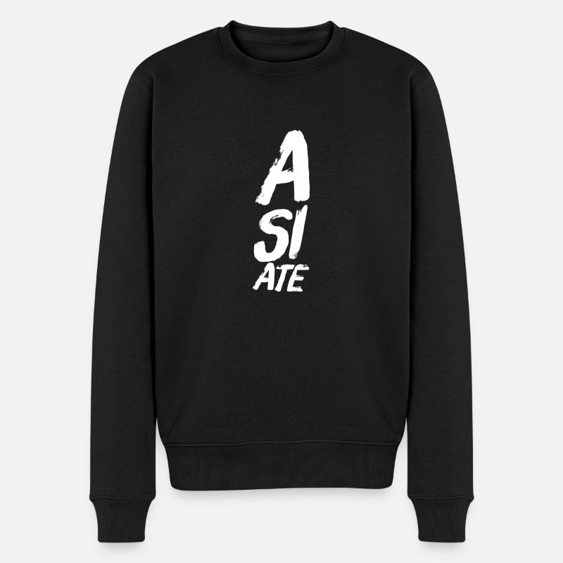 A SI ATE - Design nouveau et cool ++ NOUVEAU STYLE ++ - Pull Premium bio Homme - noir