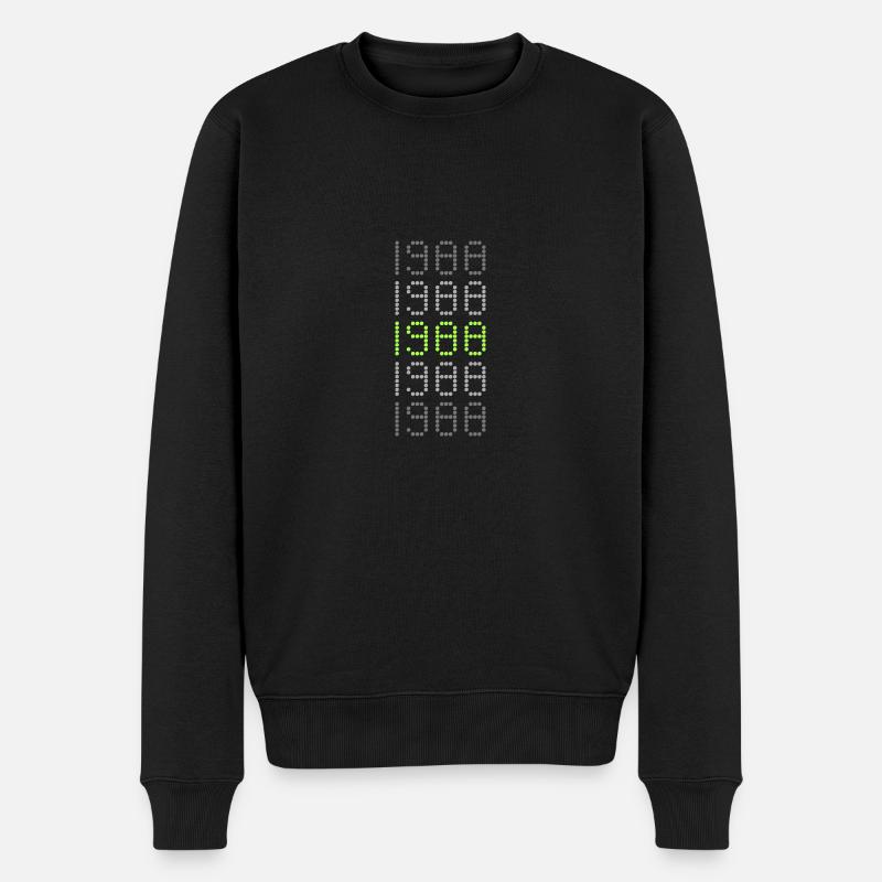 1988 - Männer Premium Bio Pullover - Schwarz