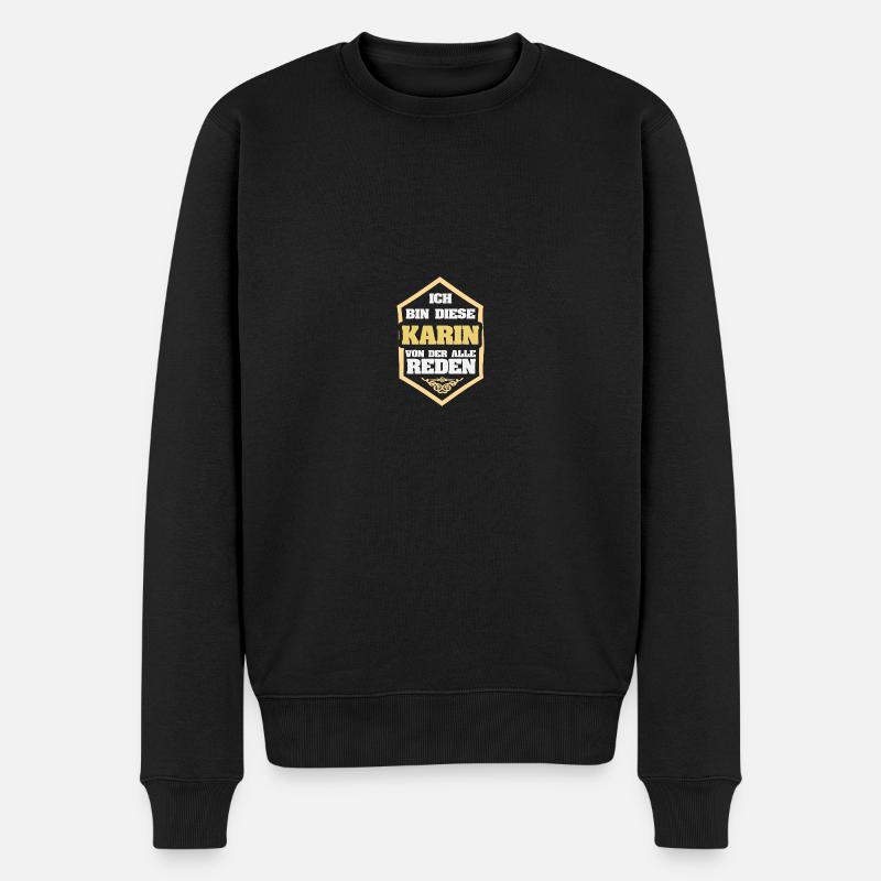 Karin - Männer Premium Bio Pullover - Schwarz