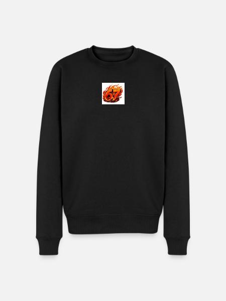 Fire Logo67 - Men's Premium Organic Jumper - black