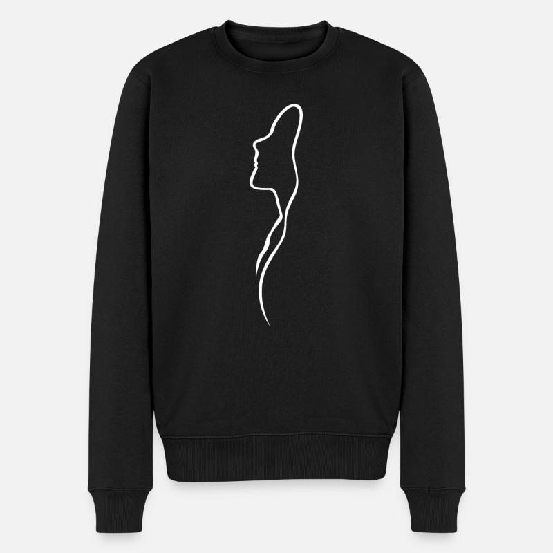 femme silhouette - Pull Premium bio Homme - noir