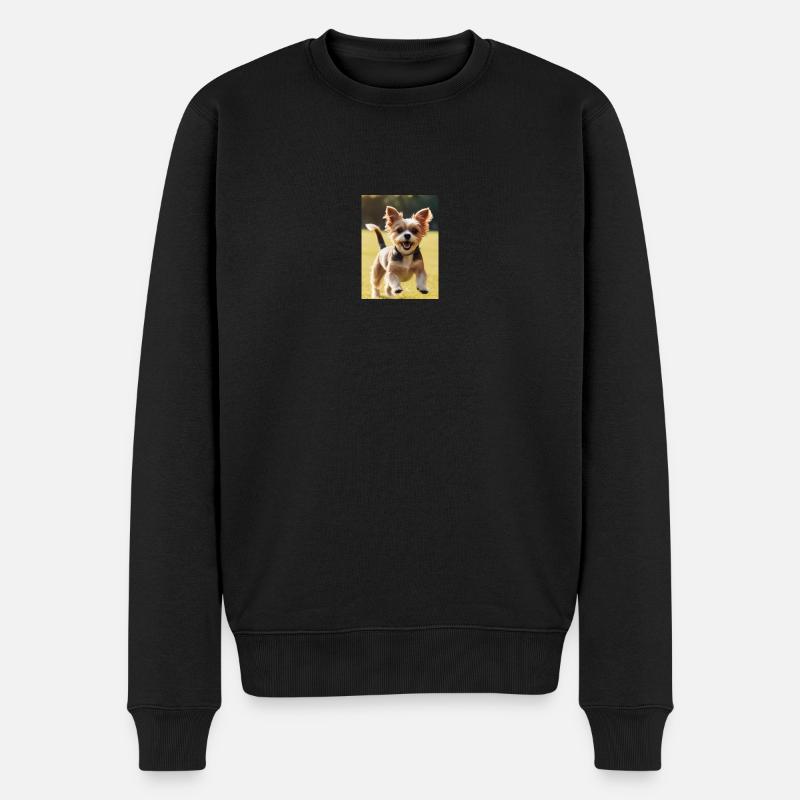 Design ohne Titel - Männer Premium Bio Pullover - Schwarz