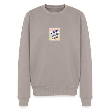 Gute laune - Männer Premium Bio Pullover - Taupe - Vorne - Nico (187cm)