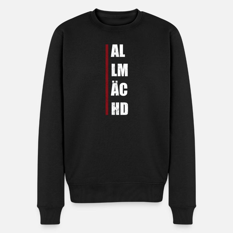 Franken Fränkisch Heimat Geschenk - Männer Premium Bio Pullover - Schwarz