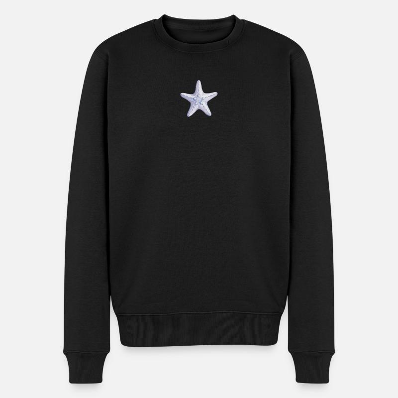 Aquarelle Délicate d'Etoile de Mer - Pull Premium bio Homme - noir