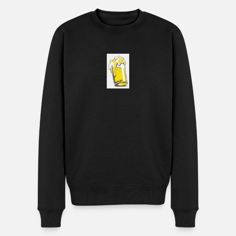 bier - Männer Premium Bio Pullover - Schwarz