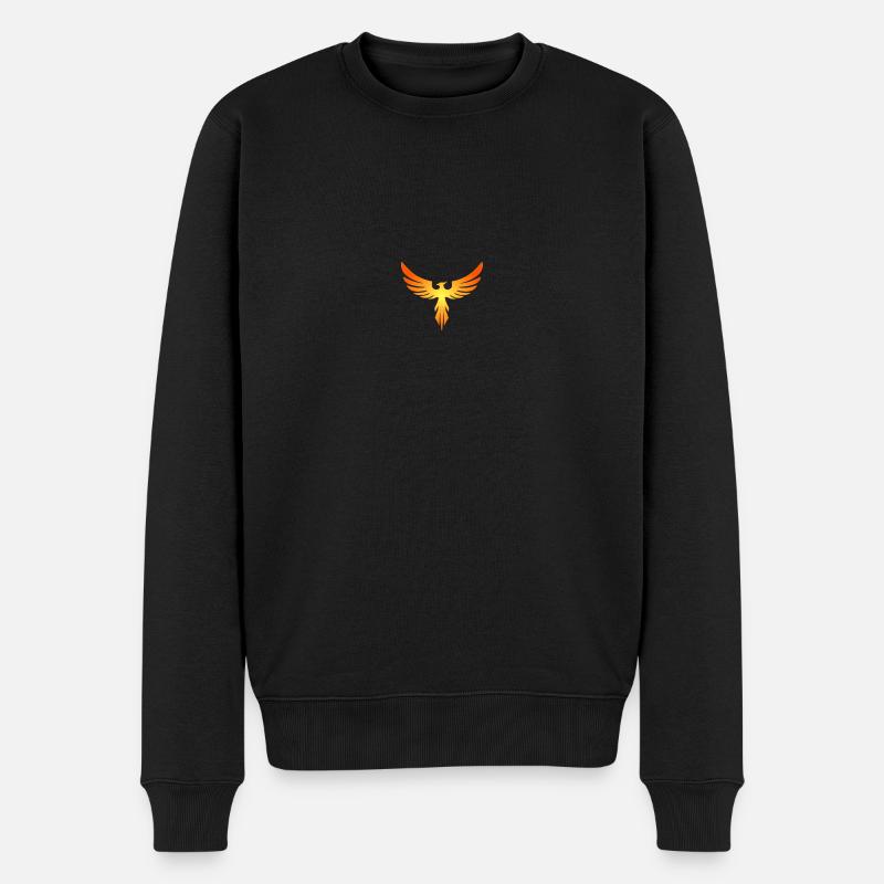 Phoenix Symbol - Männer Premium Bio Pullover - Schwarz