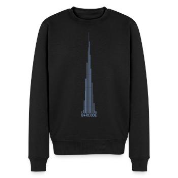 B4RCODE. Dubaï - Pull Premium bio Homme - noir - Devant - Nico (187cm)