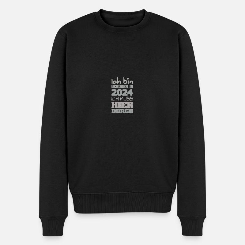 Bin 2024 - Männer Premium Bio Pullover - Schwarz