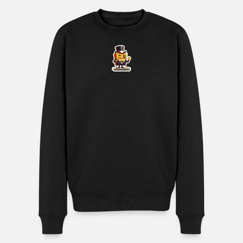 Monsieur Fromagefluencer Charme Fromage - Pull Premium bio Homme - noir