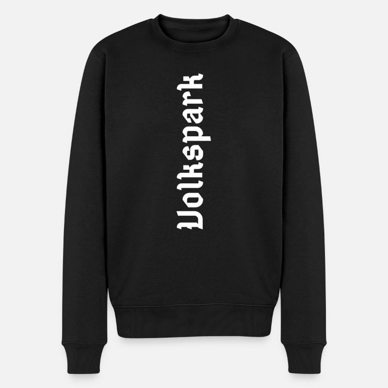 Volkspark Weiß lang - Männer Premium Bio Pullover - Schwarz