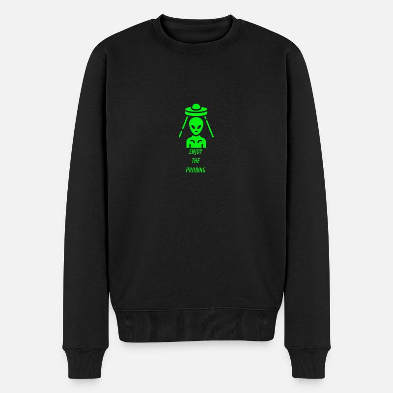 Viel Spaß mit dem sondierenden Außerirdischen - Männer Premium Bio Pullover - Schwarz