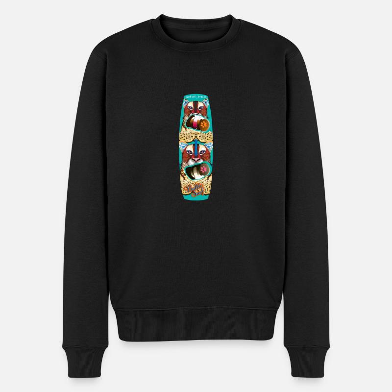 Kitesurfen - Männer Premium Bio Pullover - Schwarz