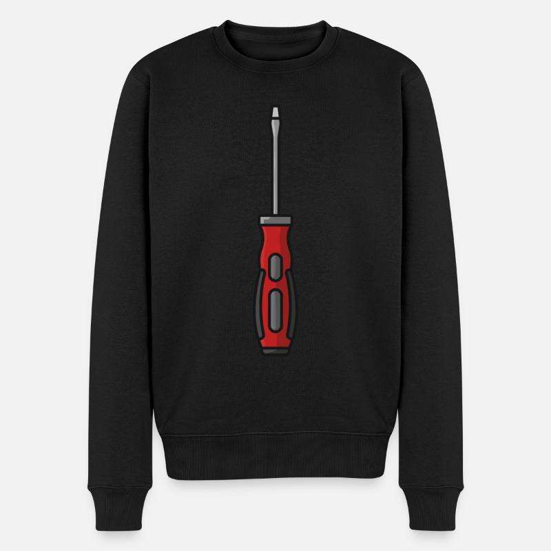 Schraubenzieher - Männer Premium Bio Pullover - Schwarz