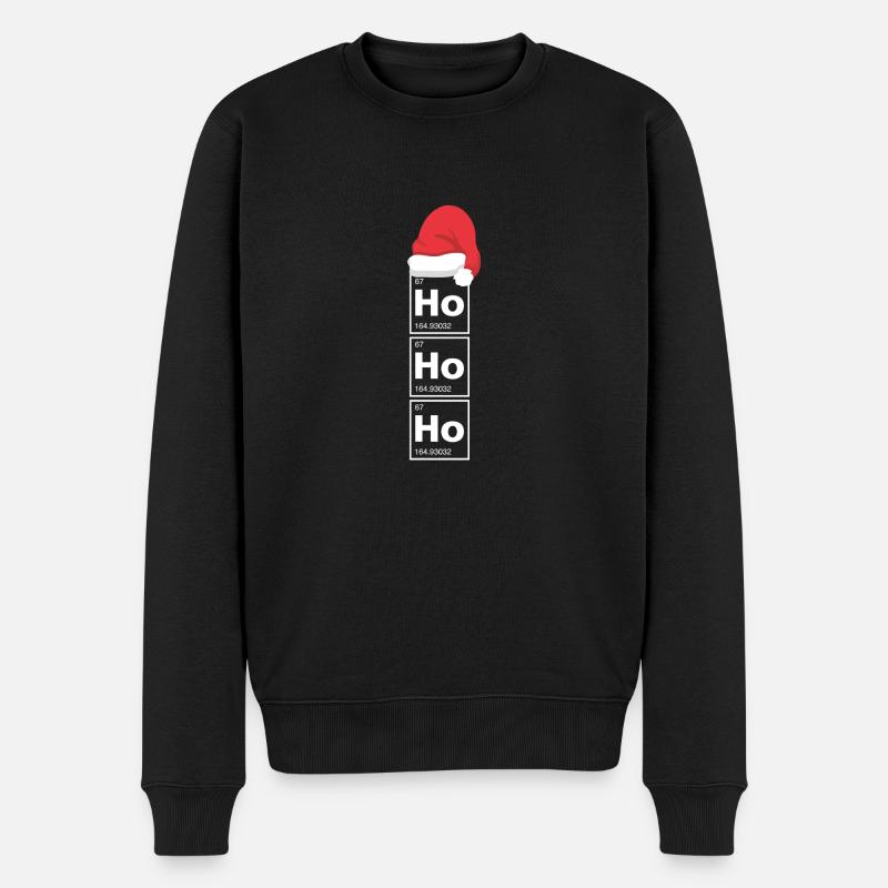 Ho Ho Ho - Männer Premium Bio Pullover - Schwarz