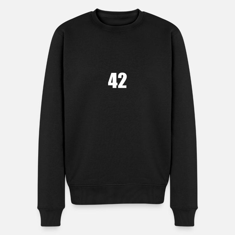 42 - Männer Premium Bio Pullover - Schwarz